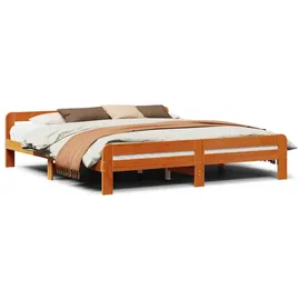 vidaXL Massivholzbett 180 x 200 cm Braun