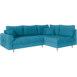 Home Affaire Eckcouch Polyester 3-Sitzer Blau