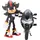 Jakks Pacific Sonic Shadow Spezialpackung 13 Cm+ 3 Motorradfiguren Silber Silber One Size