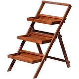 Dobar Pflanzentreppe 46 x 50 x 102 cm Braun