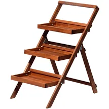 Dobar Pflanzentreppe 46 x 50 x 102 cm Braun