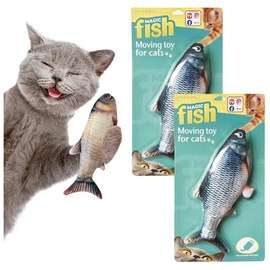 Best Direct Best Direct® Katzenspielzeug zappelnder Fisch mit Katzenminze Magic Fish