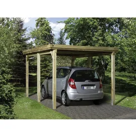 Weka Einzelcarport 617 2,94 x 3,98 m kdi mit Trapezblech