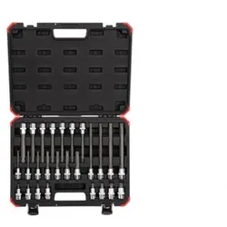Bit-Satz, Schraubendreher-Einsatz-Set für Vielzahn-Schrauben XZN, R68003026 - rot