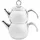 KARACA Adelya Mini Teekannen-Set aus Metall, Teekanne 0,65 Lt + Teekannendeckel Trinker 1,1 Lt Türkische Teekocher, Edehlstahl, Induktionsgeeignet, Spülmaschinengeeignet, Teapot, Caydanlik