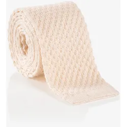 Krawatte CINQUE, Damen, beige (beige uni), Strick, Baumwolle, unifarben, modisch, Krawatten, mit stilvoller Maschenstruktur