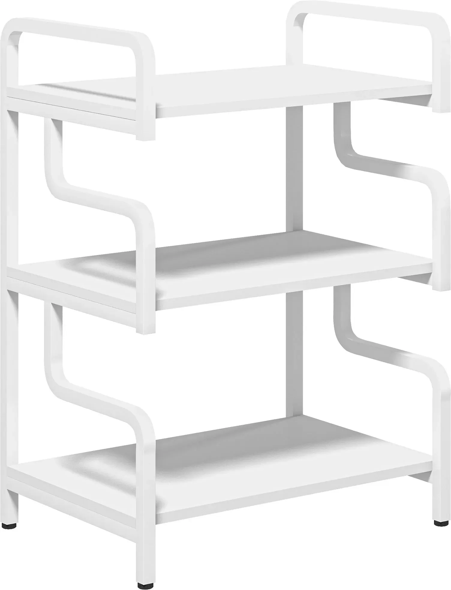 HOMCOM Druckerständer Druckertisch mit 3 Ebenen und Stauraum, 55 x 40 x 77cm Druckerregal für Homeoffice, Arbeitszimmer, Weiß   Aosom