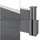[neu.holz] Lamellenzaun 466 x 165 cm Grau/WPC