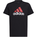 adidas U BL 2 Tee, T-Shirt, Kinder - schwarz mit rotem Logo, 152cm 11-12A
