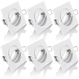 Maxkomfort Einbaustrahler 6 eckig weiß Aluminium