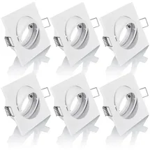 Maxkomfort Einbaustrahler 6 eckig weiß Aluminium
