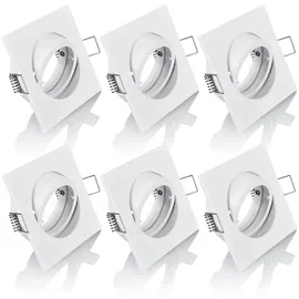 Maxkomfort Einbaustrahler 6 eckig weiß Aluminium