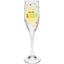 GRUSS & CO Sektglas mit Motiv "Hip" | bedrucktes Secco-Glas, Höhe 22,3 cm, 20 cl | Geschenk Geburtstag, Valentinstag | 47822