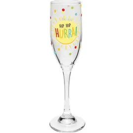 GRUSS & CO Sektglas mit Motiv "Hip" | bedrucktes Secco-Glas, Höhe 22,3 cm, 20 cl | Geschenk Geburtstag, Valentinstag | 47822