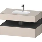 Duravit Einbauwaschtisch-Möbel-Set Qatego 100x55x60cm, gra m/ta m, Kon-WTU, B