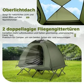 Fantask Feldbett mit Zelt Grün