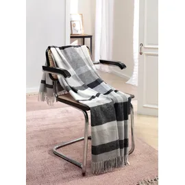 Biederlack Plaid »Harmony« im modernen Karo-Look, mit Fransen