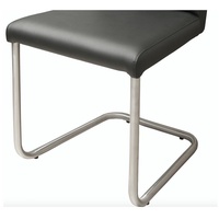 markenlose Esszimmerstuhl Schwingstuhl Küchenstuhl Stuhl Kunstleder schwarz schwarz