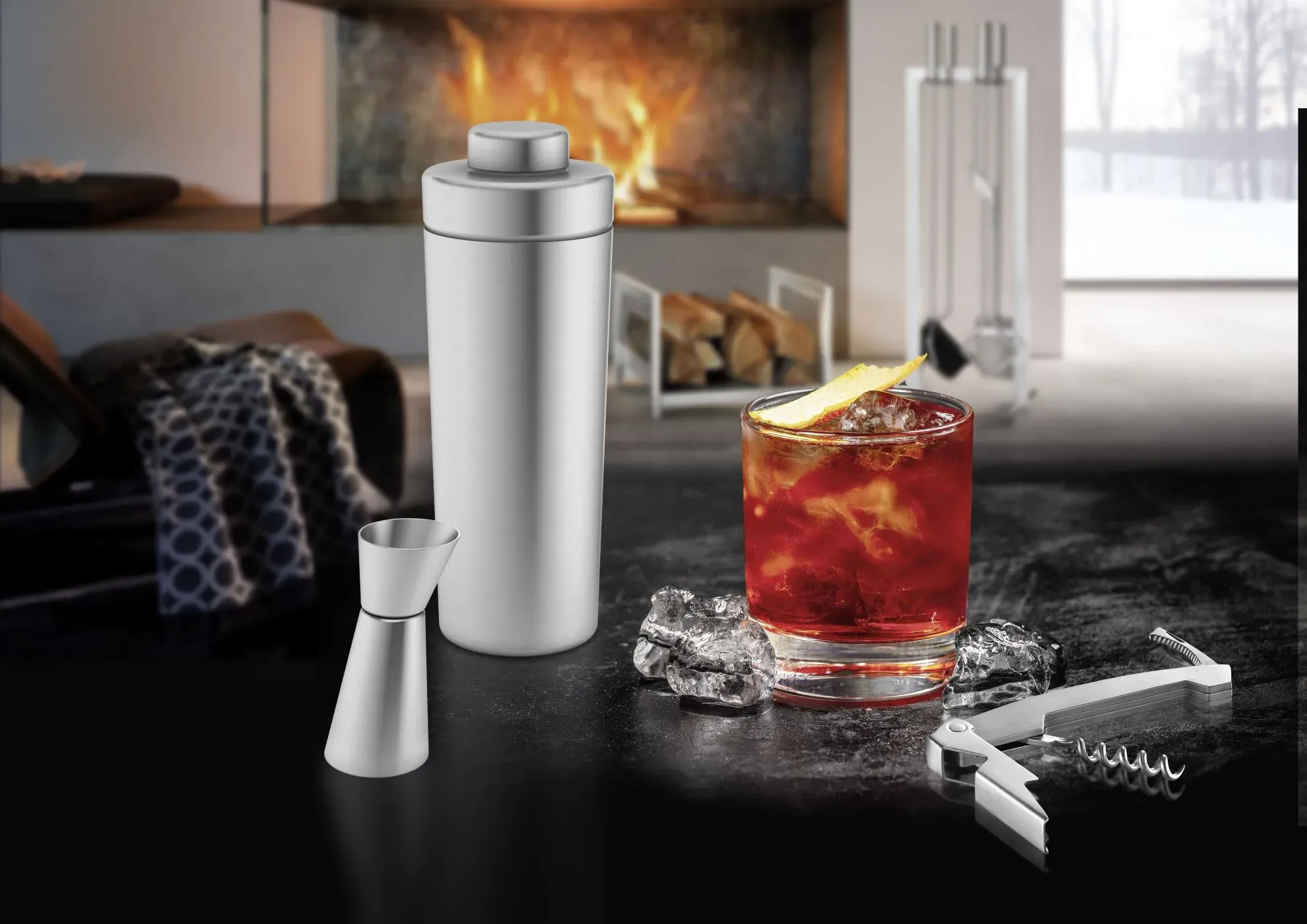 Donare Cocktailshaker mit integriertem Sieb