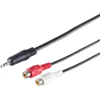 ShiverPeaks S/CONN maximum connectivity Klinke Cinch Kabel-Klinkenstecker 3,5mm Stereo auf 2 Cinch-Kupplungen, 1 (1.50 m, Cinch), Audio Kabel