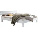 Hasena Prato 160 x 200 cm Fußhöhe 20 cm weiß deckend lackiert