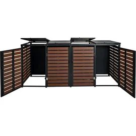 MCW Mülltonnenverkleidung K14 264 x 119 x 84 cm braun