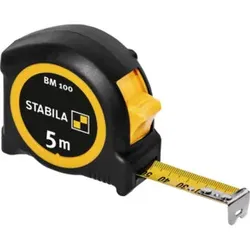 STABILA Taschenbandmaß BM 100, 5 m, 1000er Skala, metrisch