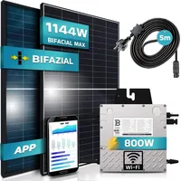Sunniva Balkonkraftwerk Black Frame BIFAZIAL 1144W/800W mit 800 W