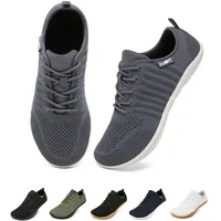 Merdoo Barfuss Schuhe Damen Barfußschuhe Herren Barfuß Sneaker Barefoot Squat Shoes Deadlift Schuhe Minimalistische Walkingschuhe Turnschuhe Grau 39 - 39 EU