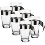 Villeroy & Boch Latte-Macchiato-Glas New Wave Caffe Latte Macchiato Glas 0,5 l Set6, Edelstahl / Glas