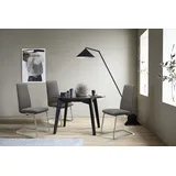 Polsterstuhl STRESSLESS "Laurel", grau (metal grau paloma, chrom glänzend), B:53cm H:105cm T:60cm, Leder PALOMA: PALOMA ist ein durchgefärbtes Semianilin-Möbelleder mit natürlicher Narbung., Stühle, Polsterstuhl, High Back, Größe M, mit Beinen aus Stahl in Chrom glänzend