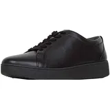 FitFlop Damen, Rally Leder Sneaker, Schwarz 37