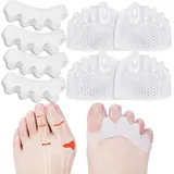 SUNCHE Zehenspreizer Silikon, Korrektur für Alle Zehen, Toe Separator Set, Gel Zehentrenner für Bunion Korrektur, Hammerzehen Korrektoren, Hallux Korrektur Zehenkorrektor, Schmerzlinderung, 4 Paar