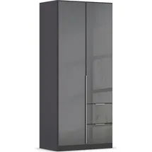 Rauch Drehtürenschrank »Kleiderschrank Kleiderschränke Schrank Garderobe AGORDO mit Glasfront«, (in zwei Griff-Farben mit Außenschubkästen, in 6 Breiten und 2 Höhen MADE IN GERMANY