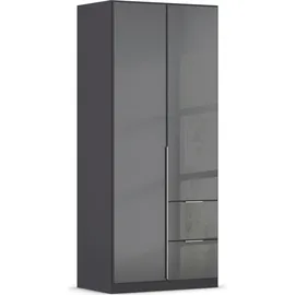 Rauch Drehtürenschrank »Kleiderschrank Kleiderschränke Schrank Garderobe AGORDO mit Glasfront«, (in zwei Griff-Farben mit Außenschubkästen, in 6 Breiten und 2 Höhen MADE IN GERMANY