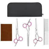 vidaXL 4-tlg. Hundescheren-Set Edelstahl, vidaXL