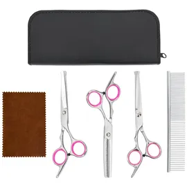 vidaXL 4-tlg. Hundescheren-Set Edelstahl, vidaXL