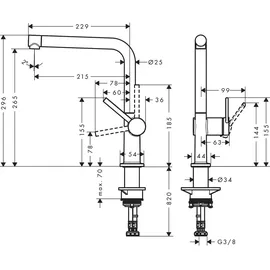 Hansgrohe Talis M54 270 1jet chrom 72840000