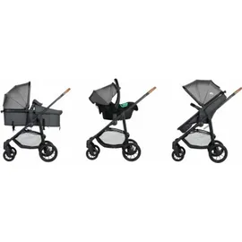 Bebeconfort Haze Trio, Kinderwagen 3-in-1 Komplettset, 0–4 Jahre, 2-in-1-Sitzeinheit, wendbarer & leichter Kinderwagen, i-Size-Babyschale,Tinted Stone