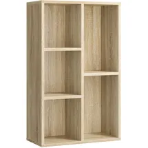 VASAGLE Bücherregal 5 Fächer 80 x 30 x 180 cm Eiche