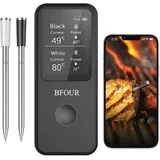 Kabelloses Fleischthermometer mit Bluetooth und 6 cm (2,4 Zoll) Display Wasserdicht und präzise für Grill und Backofen