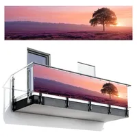 MuchoWow Balkon-Sichtschutz, Flieder, Kunststoff, Rechteckig, 300x85 cm, Sonnen- & Sichtschutz, Sichtschutz Garten, Balkon Sichtschutze
