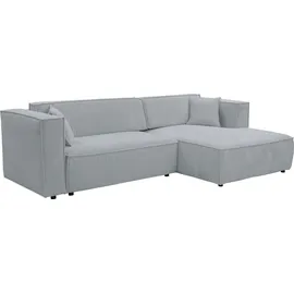werk2 Eckcouch Cord 2-Sitzer Grau