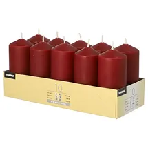Papstar Stumpenkerze 4 x 9 cm 10 St. bordeaux