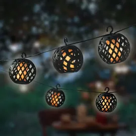 Lumineo Lichterkette Kunststoff 175 cm inkl. LED-Lampe schwarz