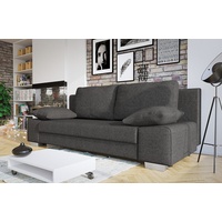 MIRJAN24 Schlafsofa Laura, Couch mit Bettkasten und Schlaffunktion, Stilvoll Polstersofa grau