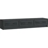 vidaXL Moderner TV-Schrank Lowboard 147 x 34,5 x 27 cm Schwarz Holzwerkstoff