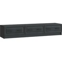 vidaXL Moderner TV-Schrank Lowboard 147 x 34,5 x 27 cm Schwarz Holzwerkstoff