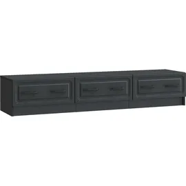 vidaXL Moderner TV-Schrank Lowboard 147 x 34,5 x 27 cm Schwarz Holzwerkstoff