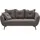 Home Affaire 2,5-Sitzer HOME AFFAIRE "Baggio, Breite 196 cm zeitlos & elegant, bequem", grau (grau, braun), B:196cm H:94cm T:103cm, 100% Polyester, Sofas, schwarze Metallfüße